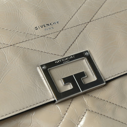 Givenchy Creased Patent Calfskin Medium ID Flap Beige 5 of 6