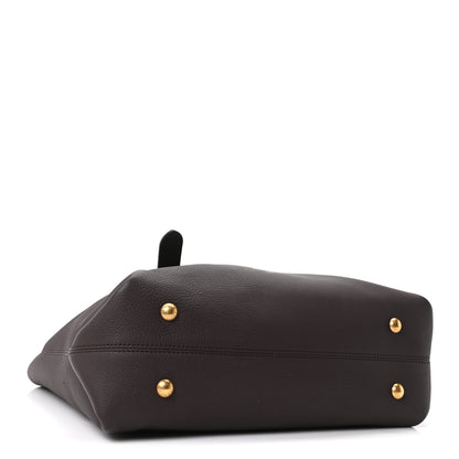 Louis Vuitton Grained Calfskin Low Key Cabas MM Chocolate 5 of 10