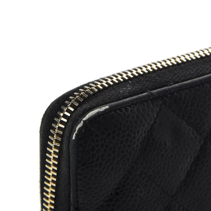 Chanel Caviar Quilted Large Zip Around Organizer Wallet Black 10 of 12