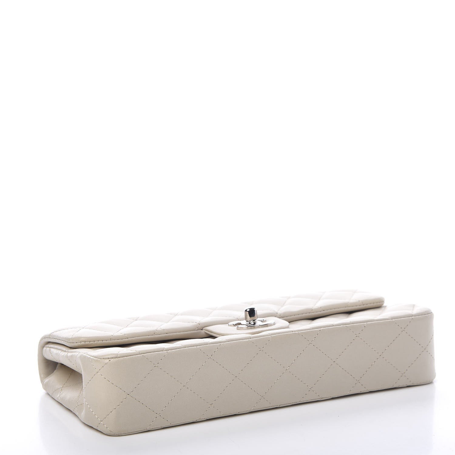 Chanel Lambskin Quilted East West Flap White 3 of 9