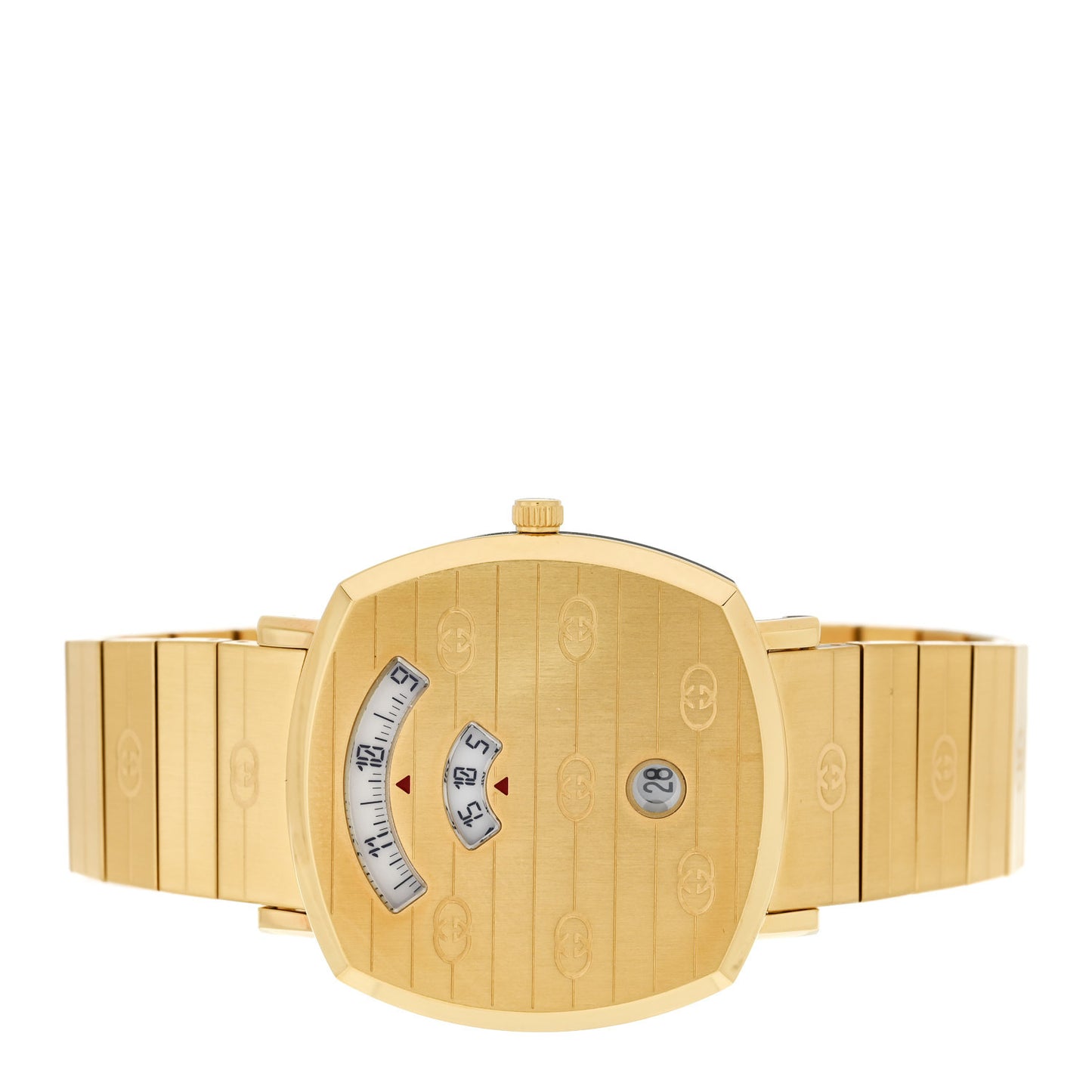Stainless Steel 38mm Grip Quartz Watch Gold
