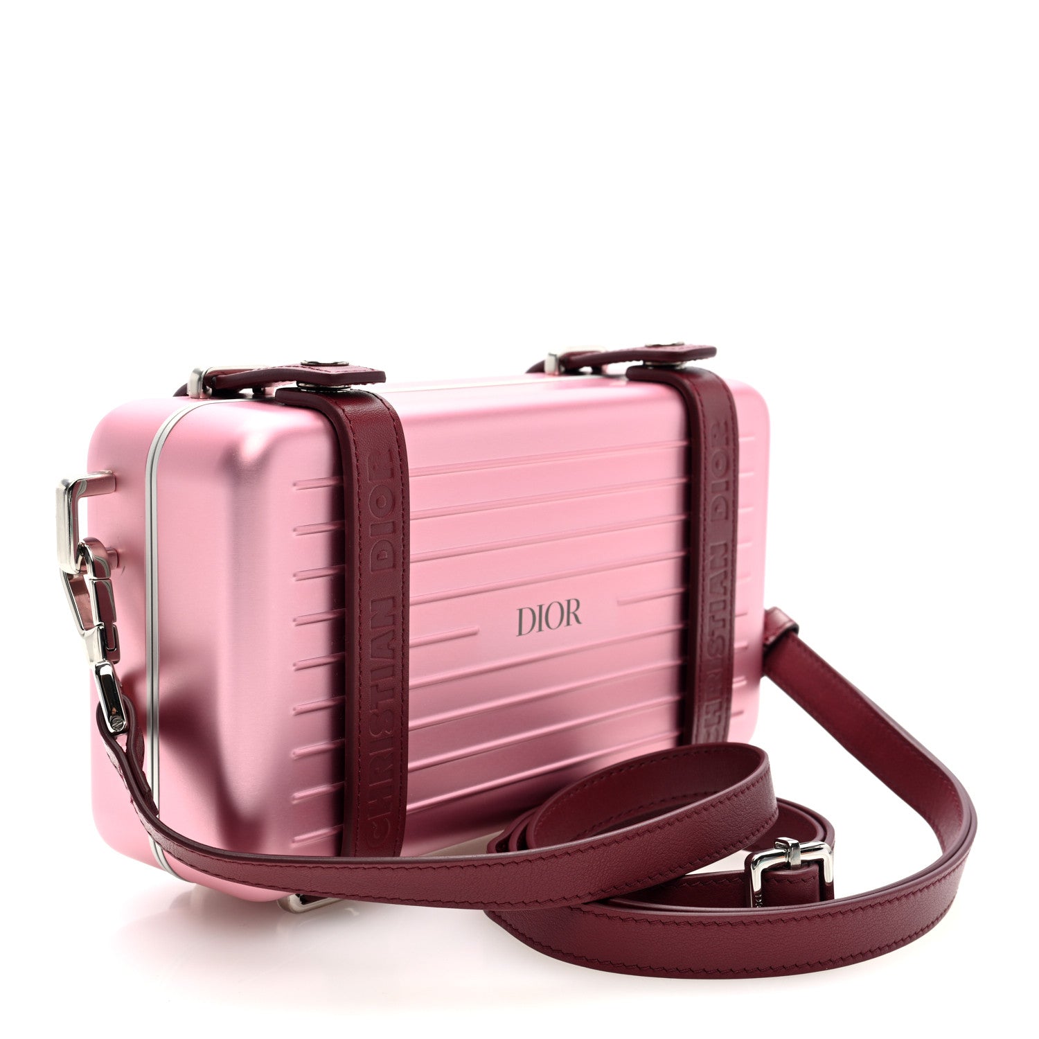 Christian Dior X RIMOWA Aluminum Personal Clutch On Strap Rose 3 of 10