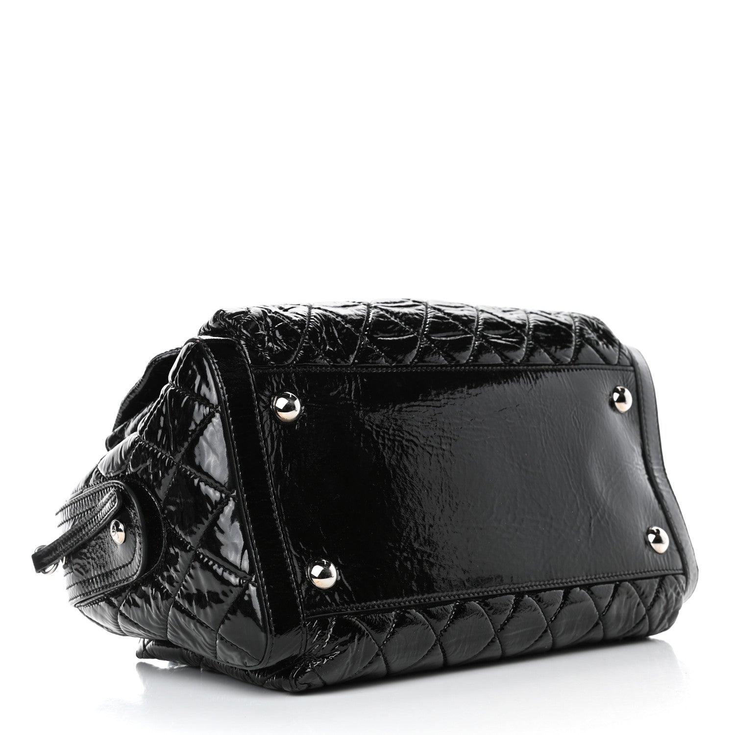 Chanel Patent Quilted Day Glo Flap Bag Black 3 of 4