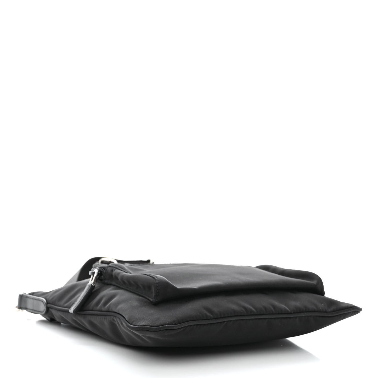 Nylon Vela Flat Messenger Bag Black