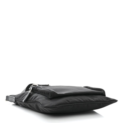 Prada Nylon Vela Flat Messenger Bag Black 4 of 13