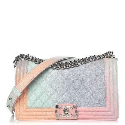 Chanel Caviar Quilted Medium Rainbow Boy Flap Multicolor 1 of 8