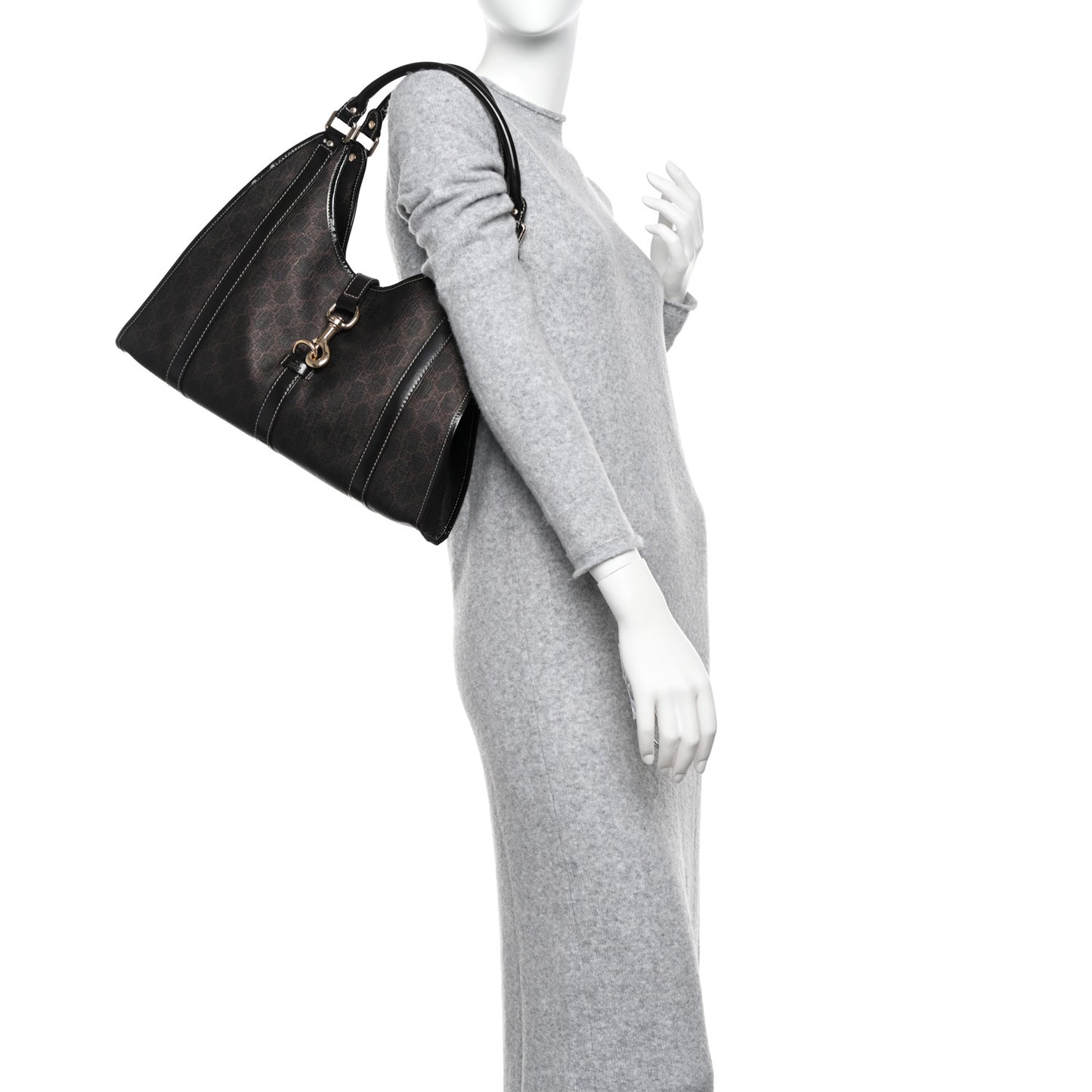 GG Plus Monogram Medium Joy Shoulder Bag Dark Brown