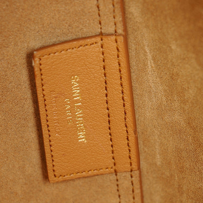 Saint Laurent Calfskin Large Fringe Shopping Tote Tan 7 of 8