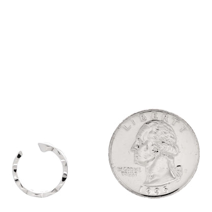 Chanel 18K White Gold Diamond Coco Crush Single Ear Cuff Earring 2 of 5