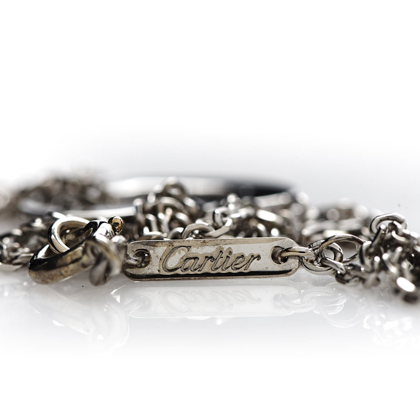 18K White Gold Medium Hearts and Symbols Necklace