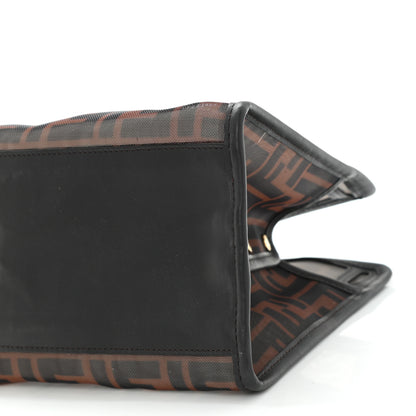 Fendi Mesh Vitello Century FF 1974 Mini Peekaboo Defender Cover Marrone Black Ebano 11 of 11