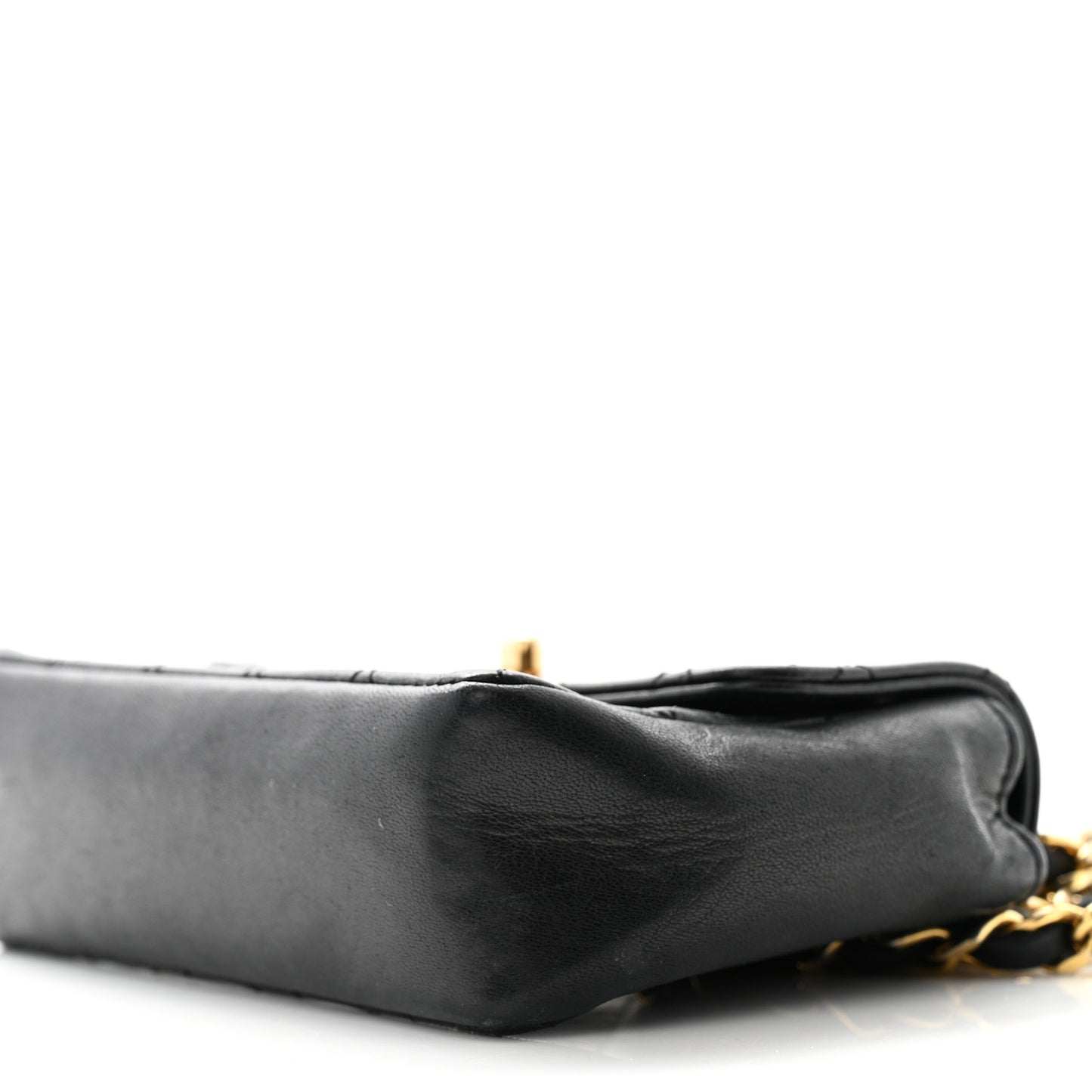 Lambskin Quilted Extra Mini Flap Black