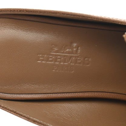Hermes Goatskin Blossom Mules 35 Marron Havane 8 of 10
