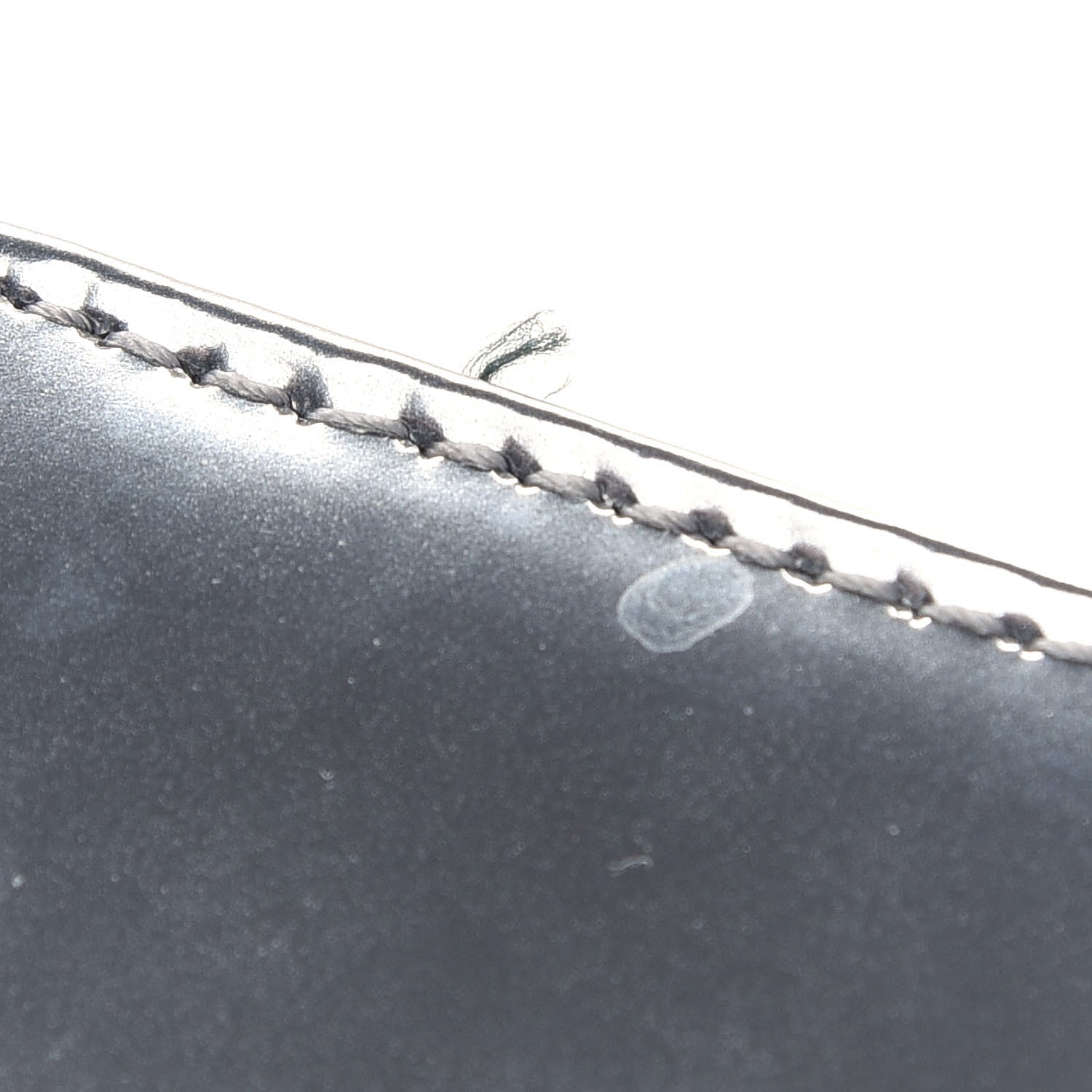 Christian Dior Metallic Patent Micro-Cannage Diorama Wallet on Chain Pouch Silver 9 of 10