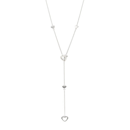 Tiffany Sterling Silver Heart Lariat Necklace 1 of 4