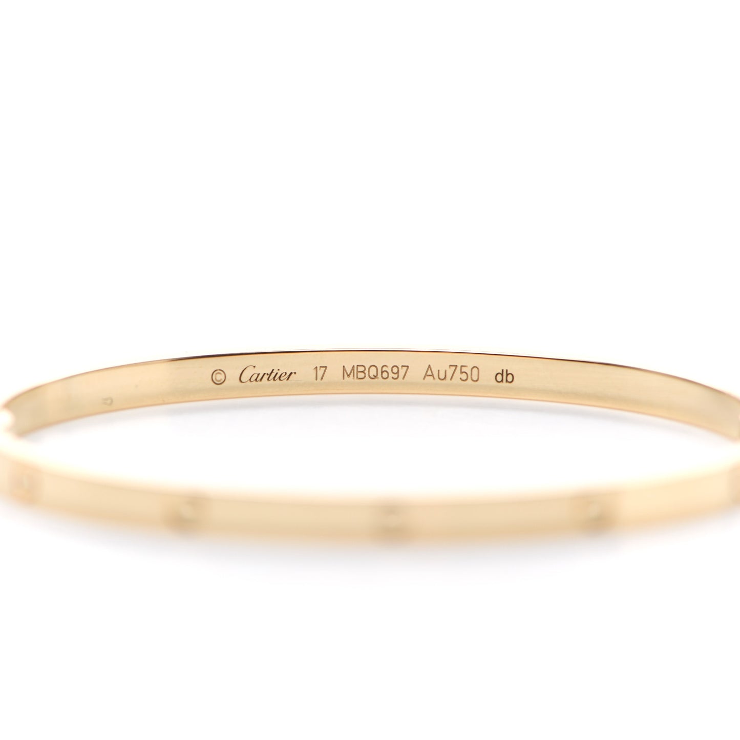 18K Yellow Gold Small LOVE Bracelet 17