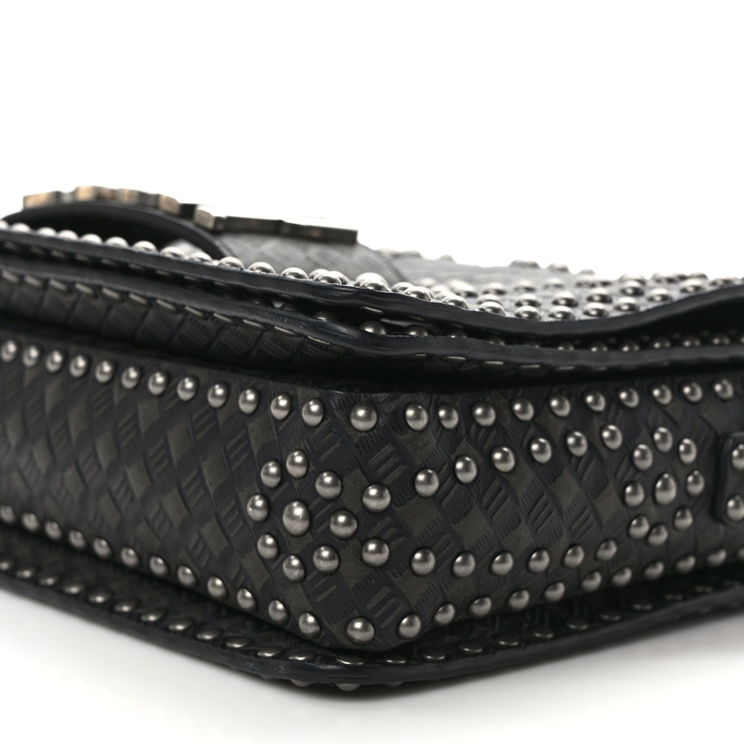 Christian Dior Calfskin Studded Dio(r)evolution Flap Bag Black 8 of 8