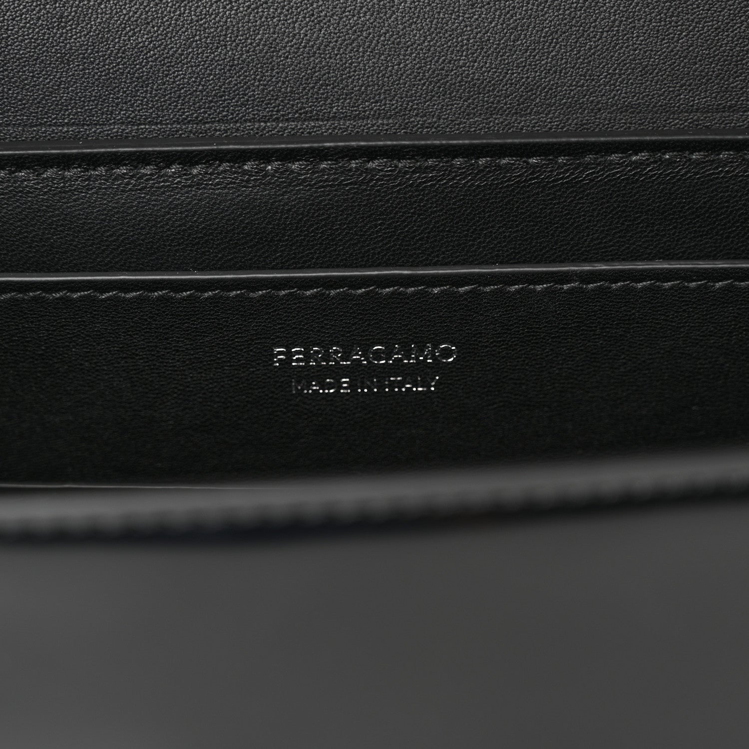 Salvatore Ferragamo Calfskin Geometric Shoulder Bag Black 6 of 9