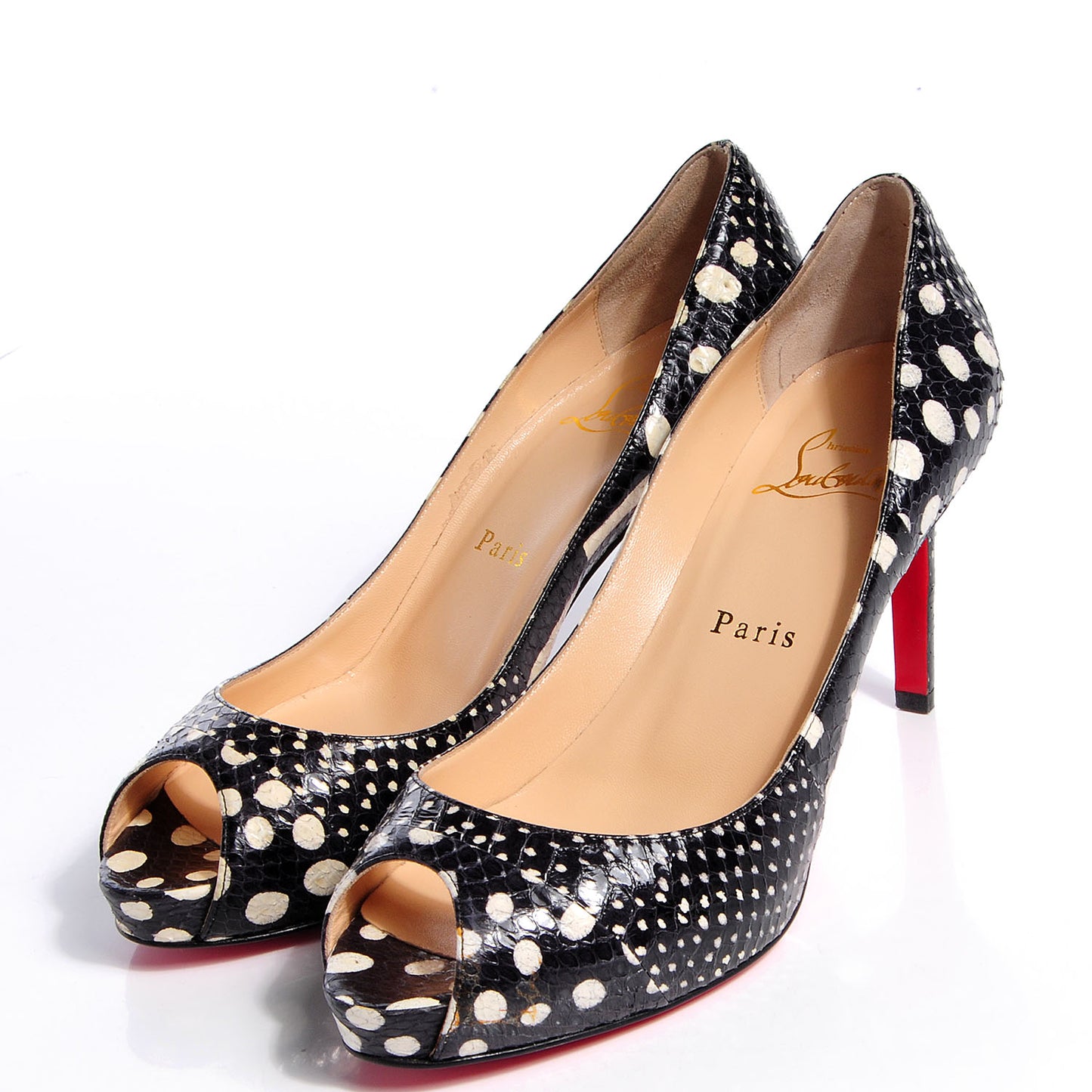 Watersnake Patchwork No Matter 85 Pumps 37 Black White
