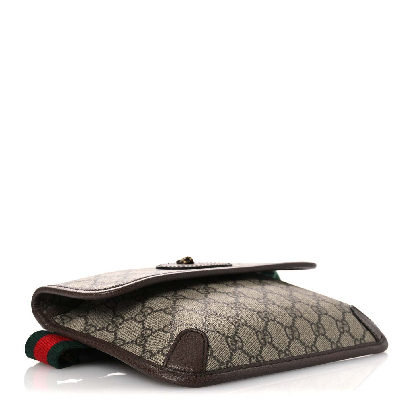 GG Supreme Monogram Neo Vintage Web Belt Bag Brown