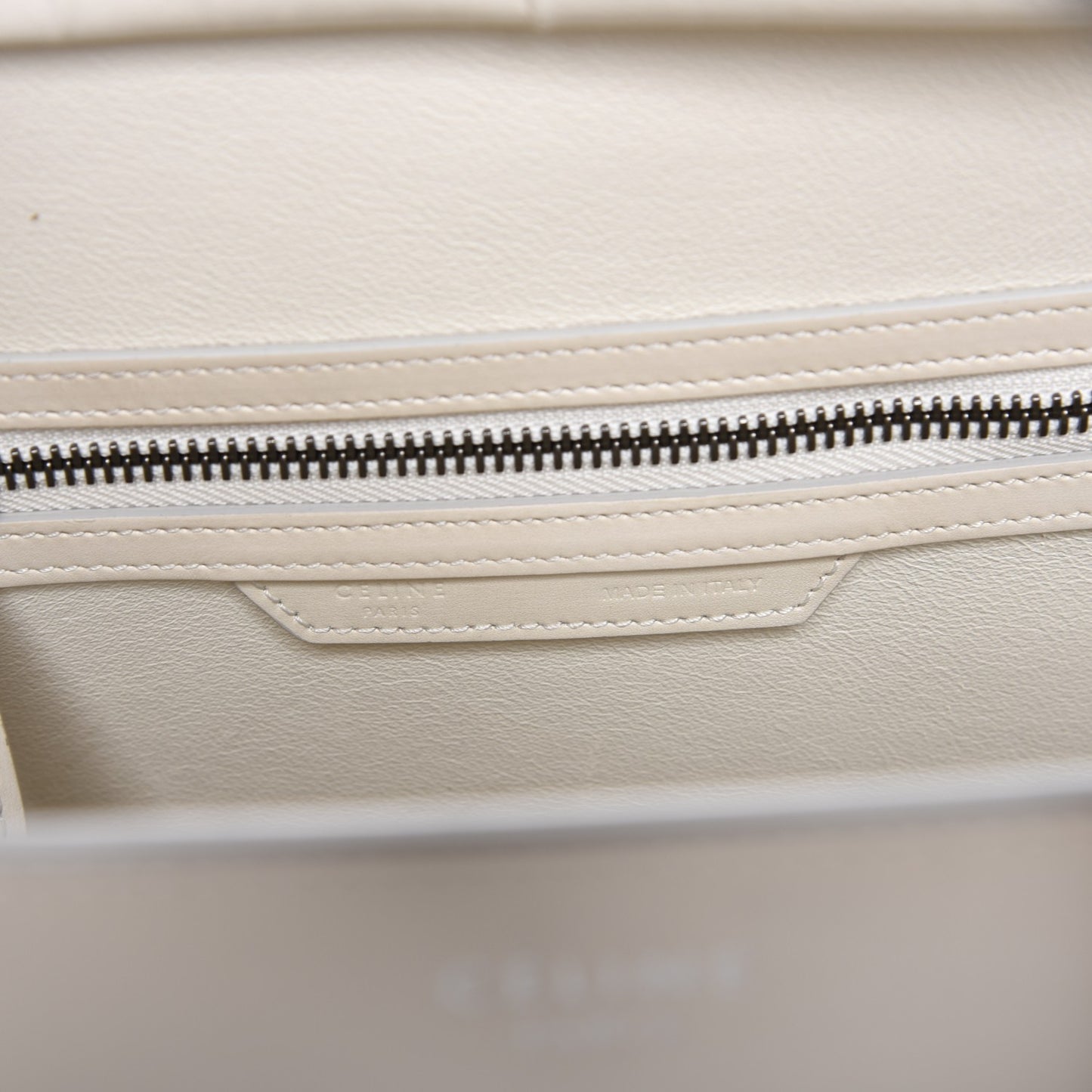 Smooth Calfskin Multicolor Double Stitching Micro Luggage White