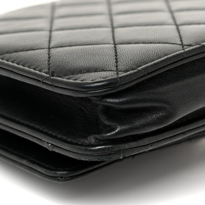 Chanel Lambskin Quilted Trendy CC Wallet On Chain WOC Black 20 of 22