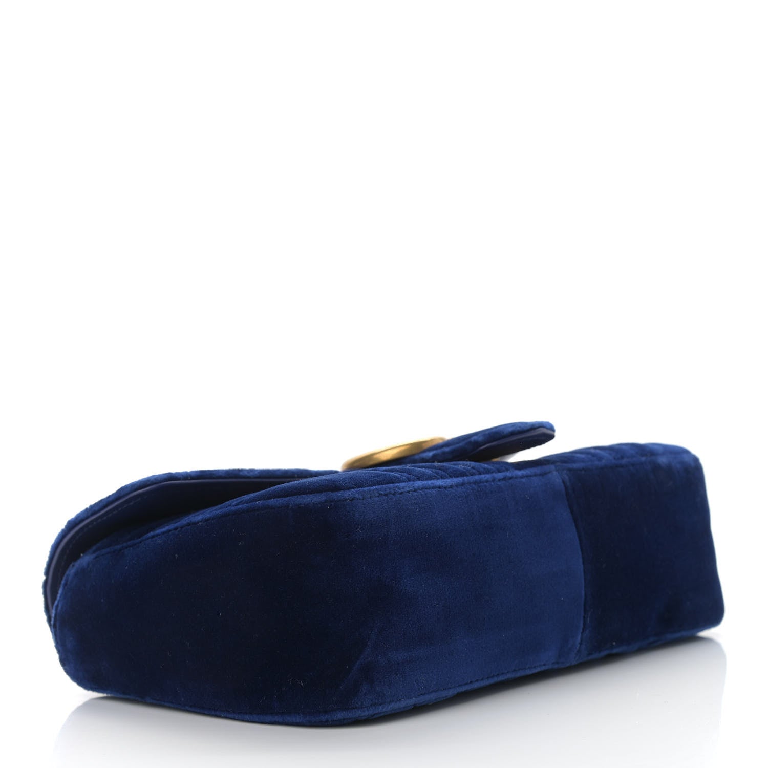 Gucci Velvet Matelasse Small GG Marmont Shoulder Bag Cobalt Blue 4 of 10