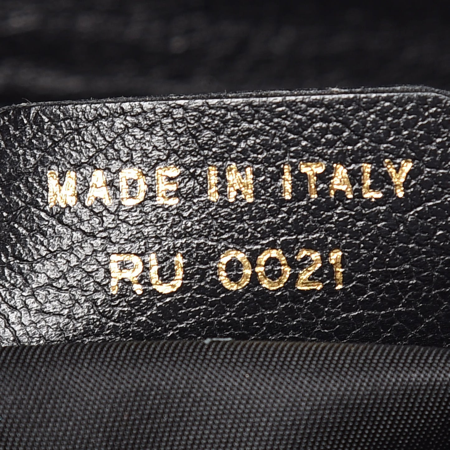 Grained Calfskin Saddle Bag Black