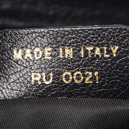 Christian Dior Grained Calfskin Saddle Bag Black 7 of 14