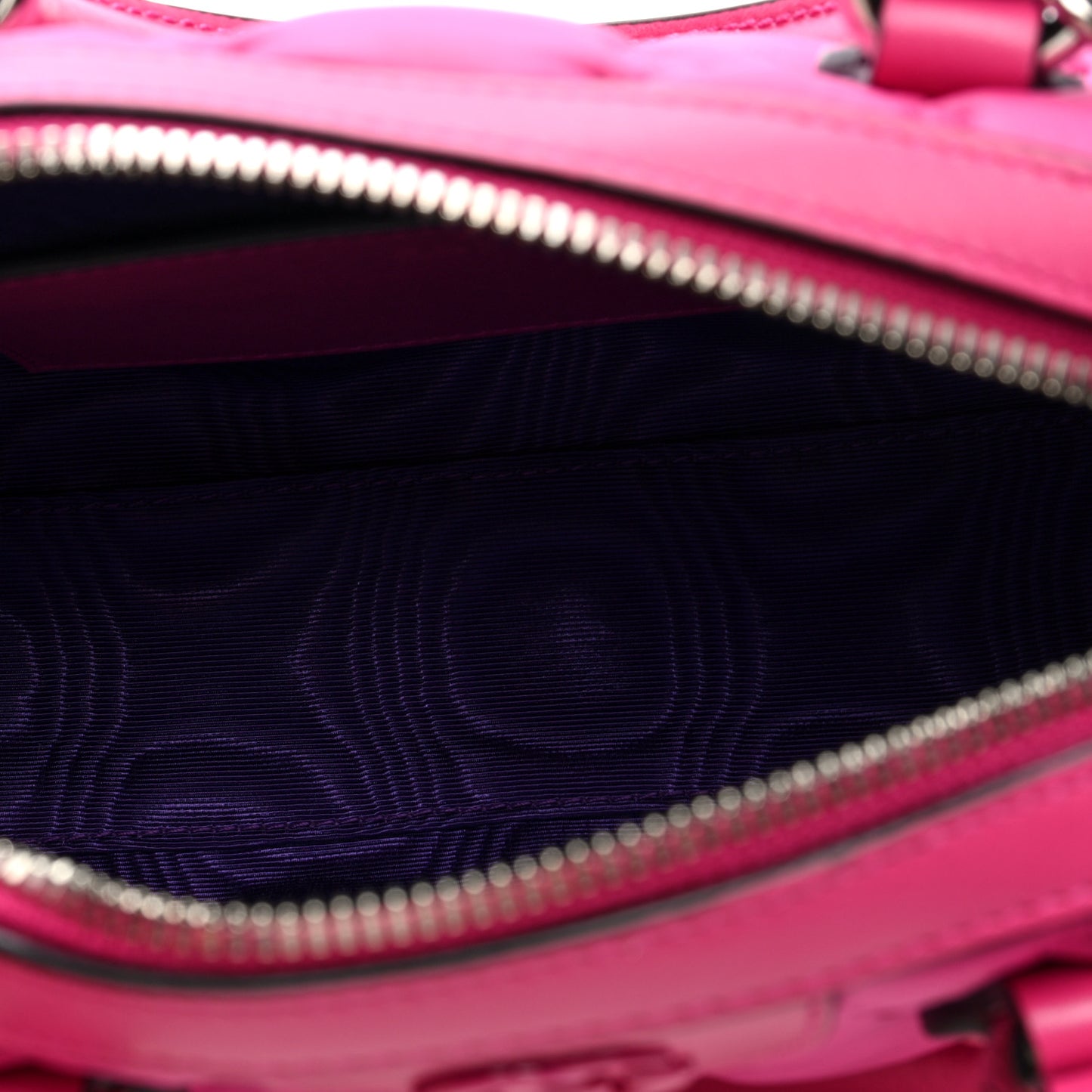 Nylon Calfskin Enamel GG Matelasse Mini Bowler Bag Lovely