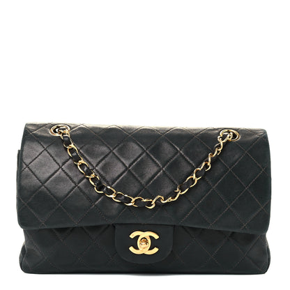 Chanel Lambskin Quilted Medium Double Flap Black 1 of 11