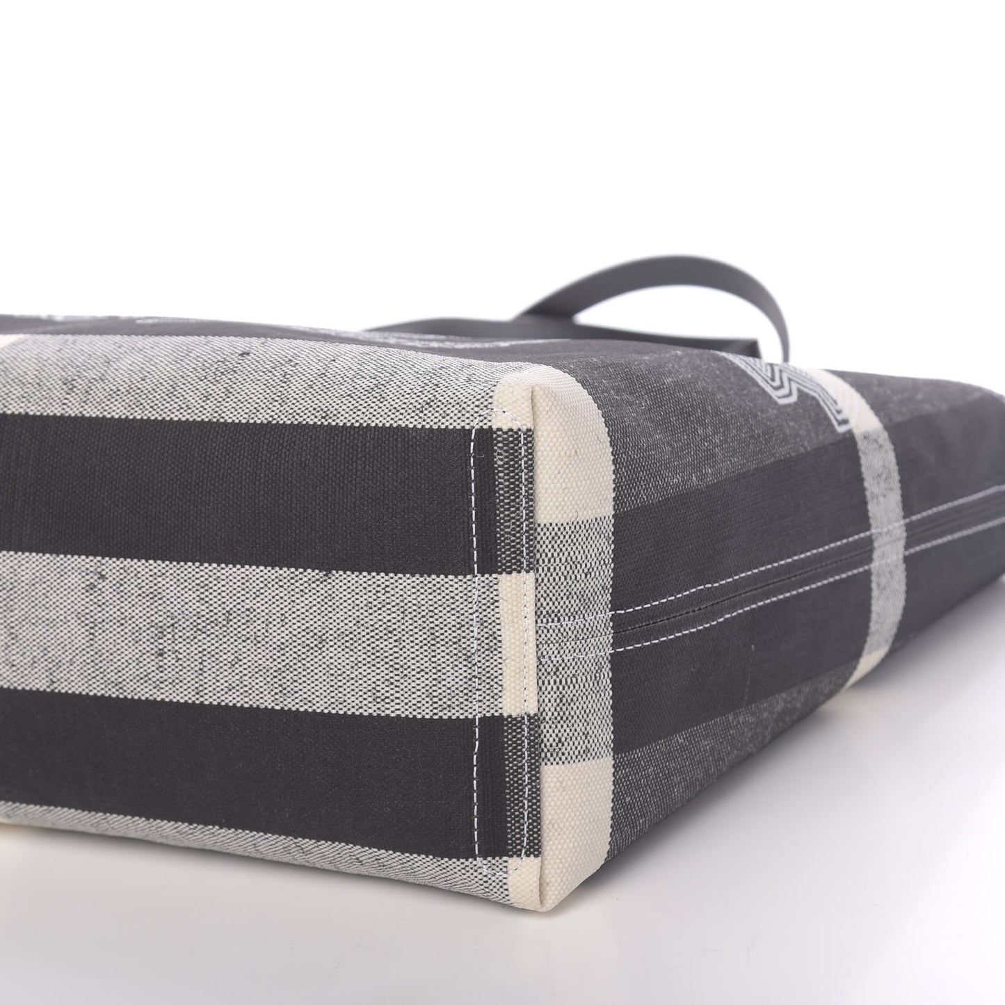 Coated Canvas Mega Check Medium Doodle Tote Black White