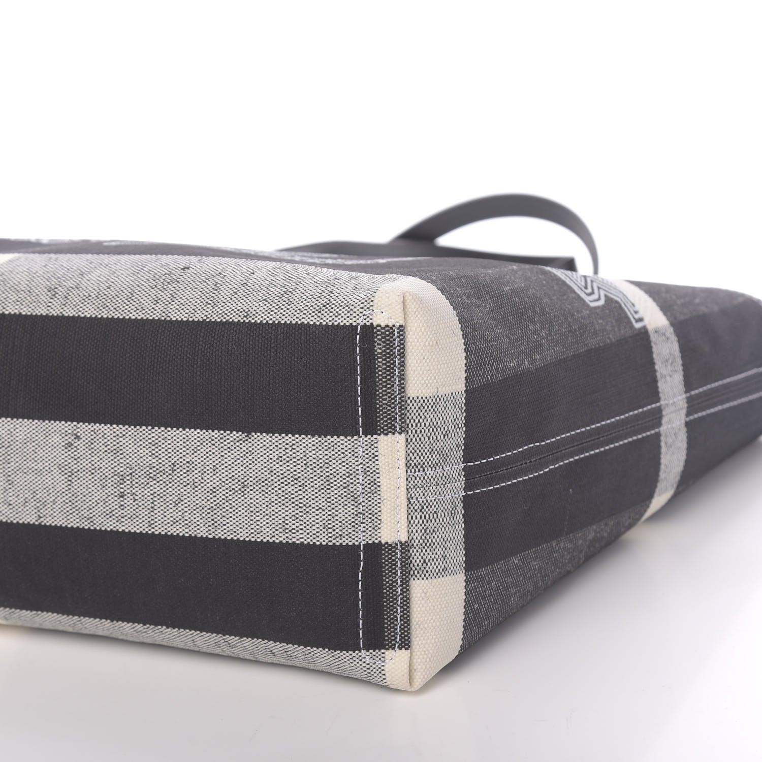 Burberry Coated Canvas Mega Check Medium Doodle Tote Black White 9 of 13