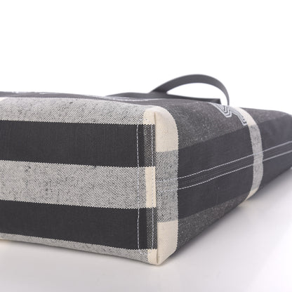 Burberry Coated Canvas Mega Check Medium Doodle Tote Black White 9 of 13