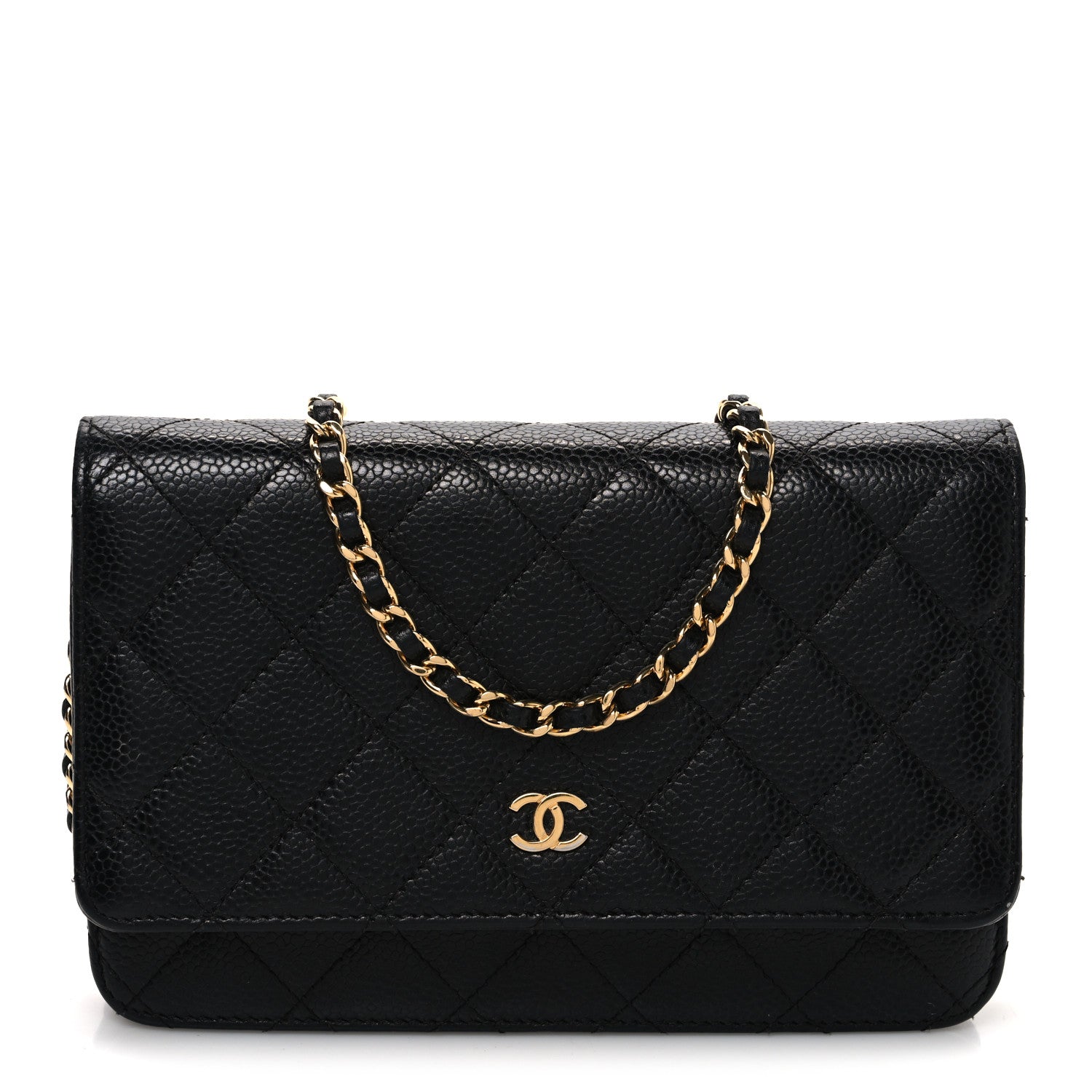 Chanel Caviar Quilted Wallet on Chain WOC Black 1 of 12