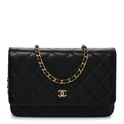 Chanel Caviar Quilted Wallet on Chain WOC Black 1 of 12