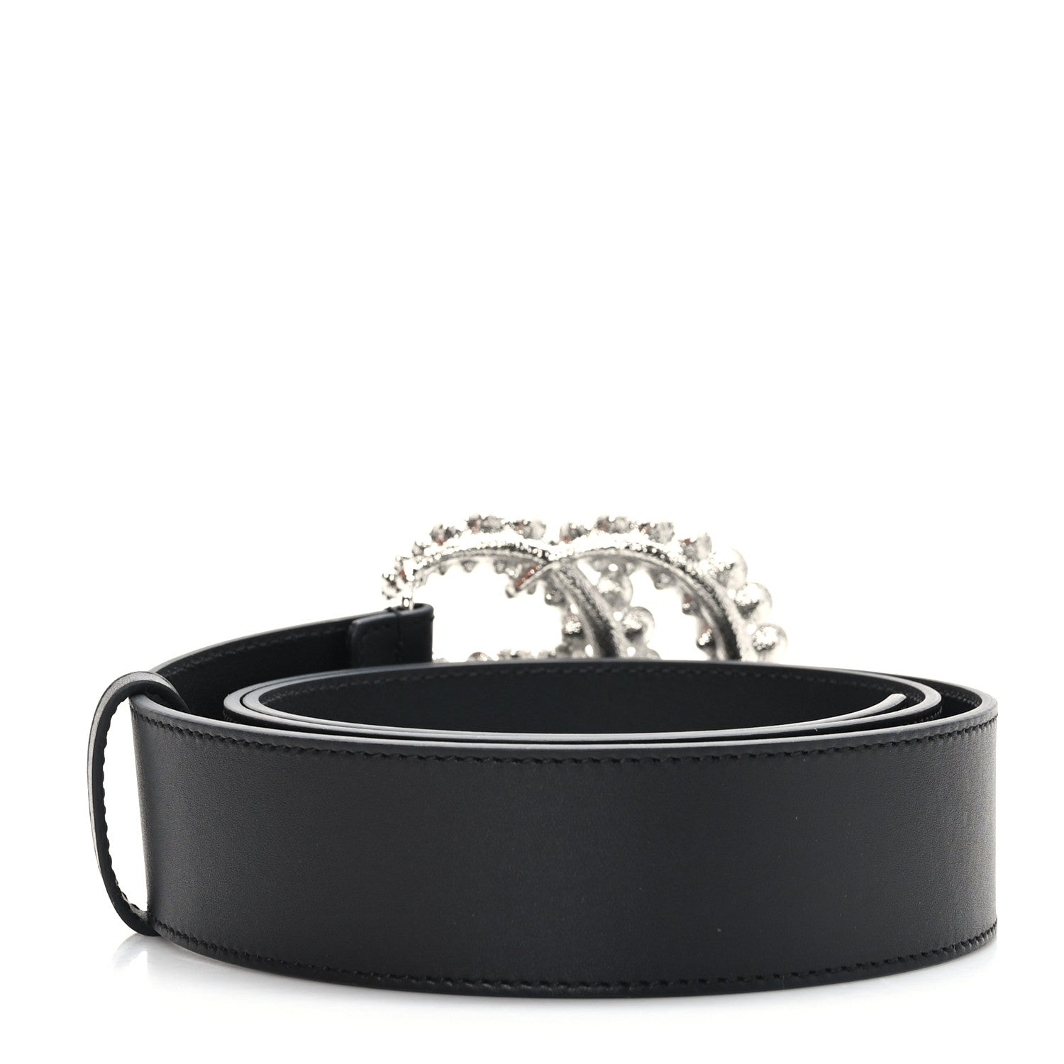 Gucci Calfskin Crystal Double G 40mm Belt 100 40 Black 2 of 5