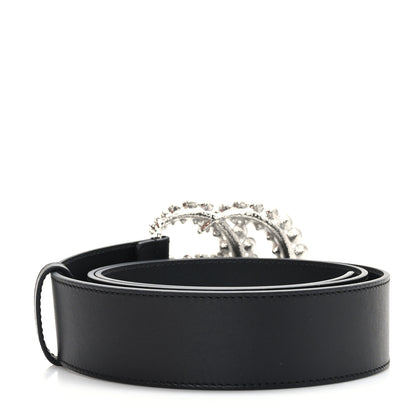 Gucci Calfskin Crystal Double G 40mm Belt 100 40 Black 2 of 5