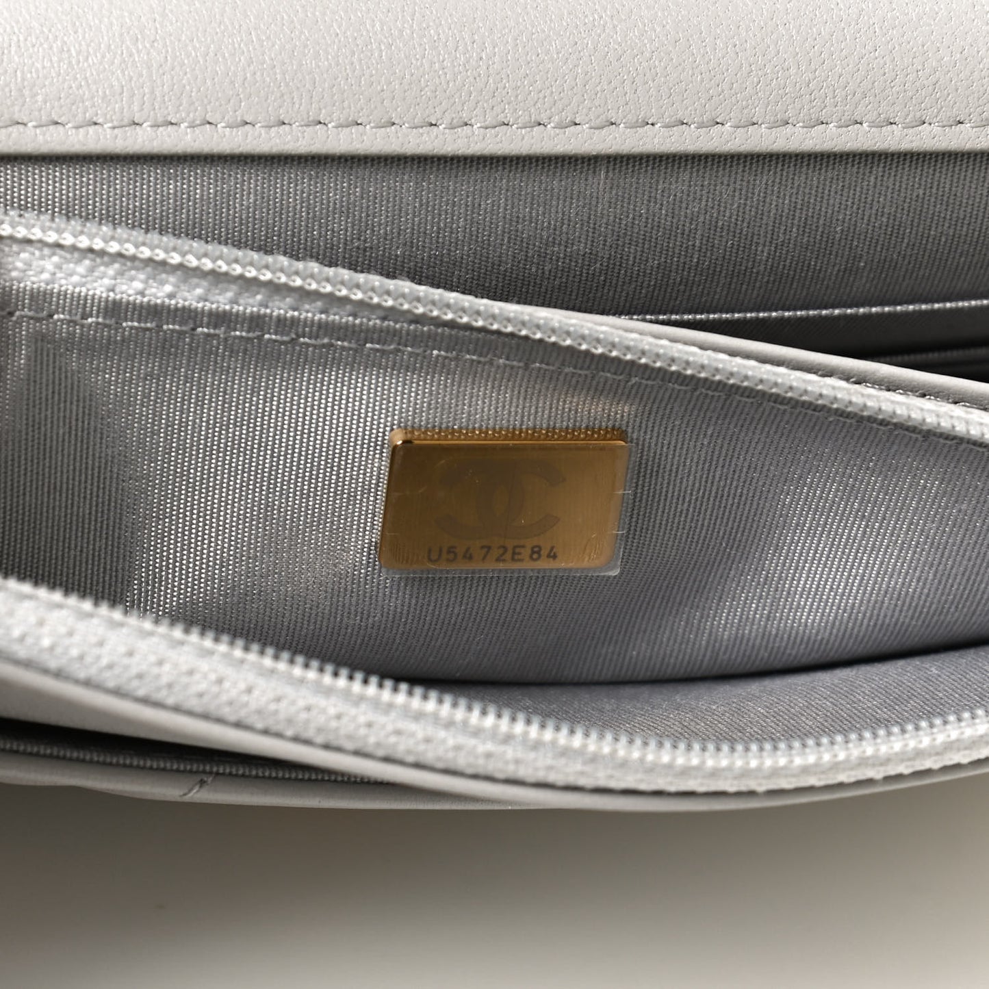 Lambskin Quilted Chanel 19 Wallet On Chain WOC Grey