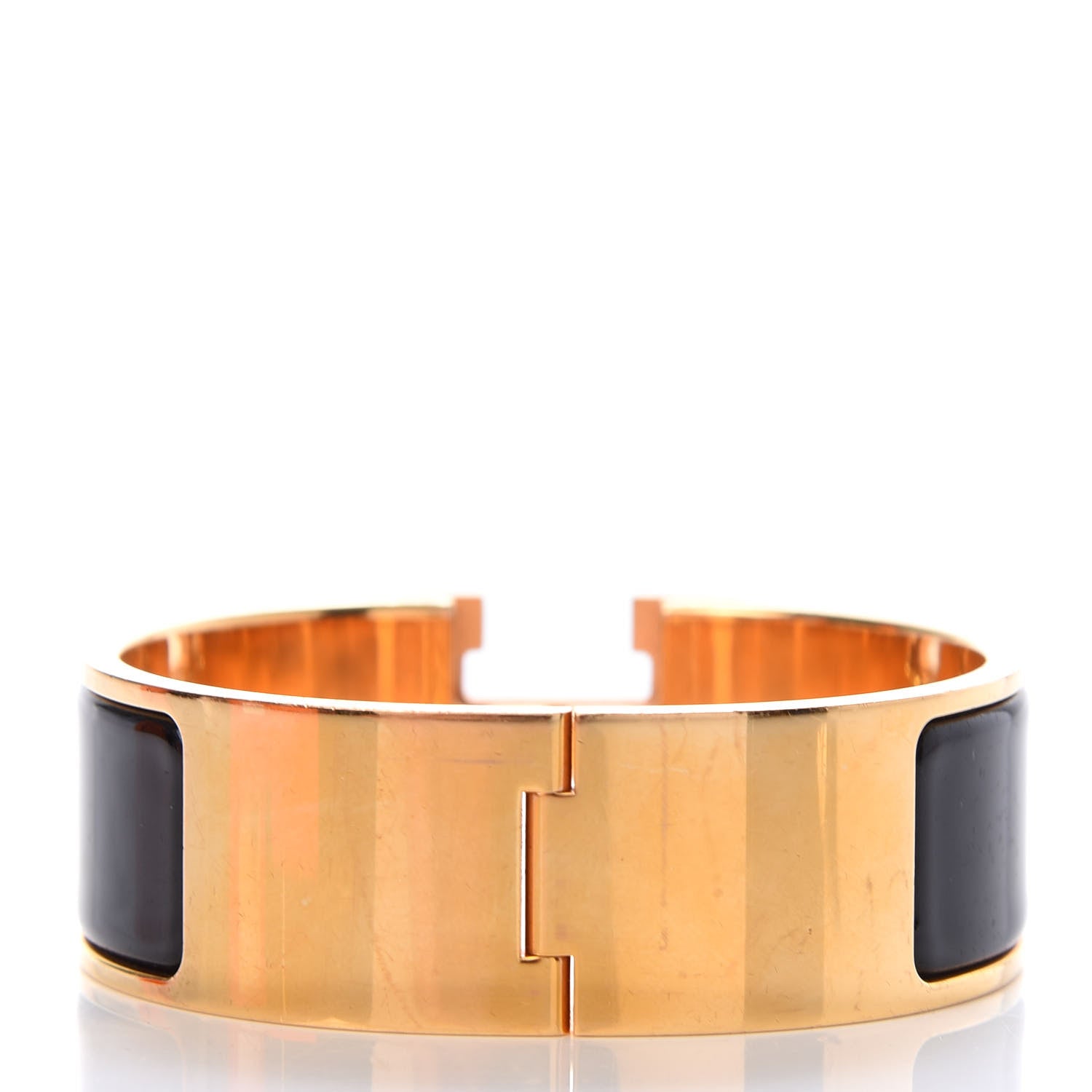 Hermes Enamel Wide Clic Clac H Bracelet PM Black 3 of 5