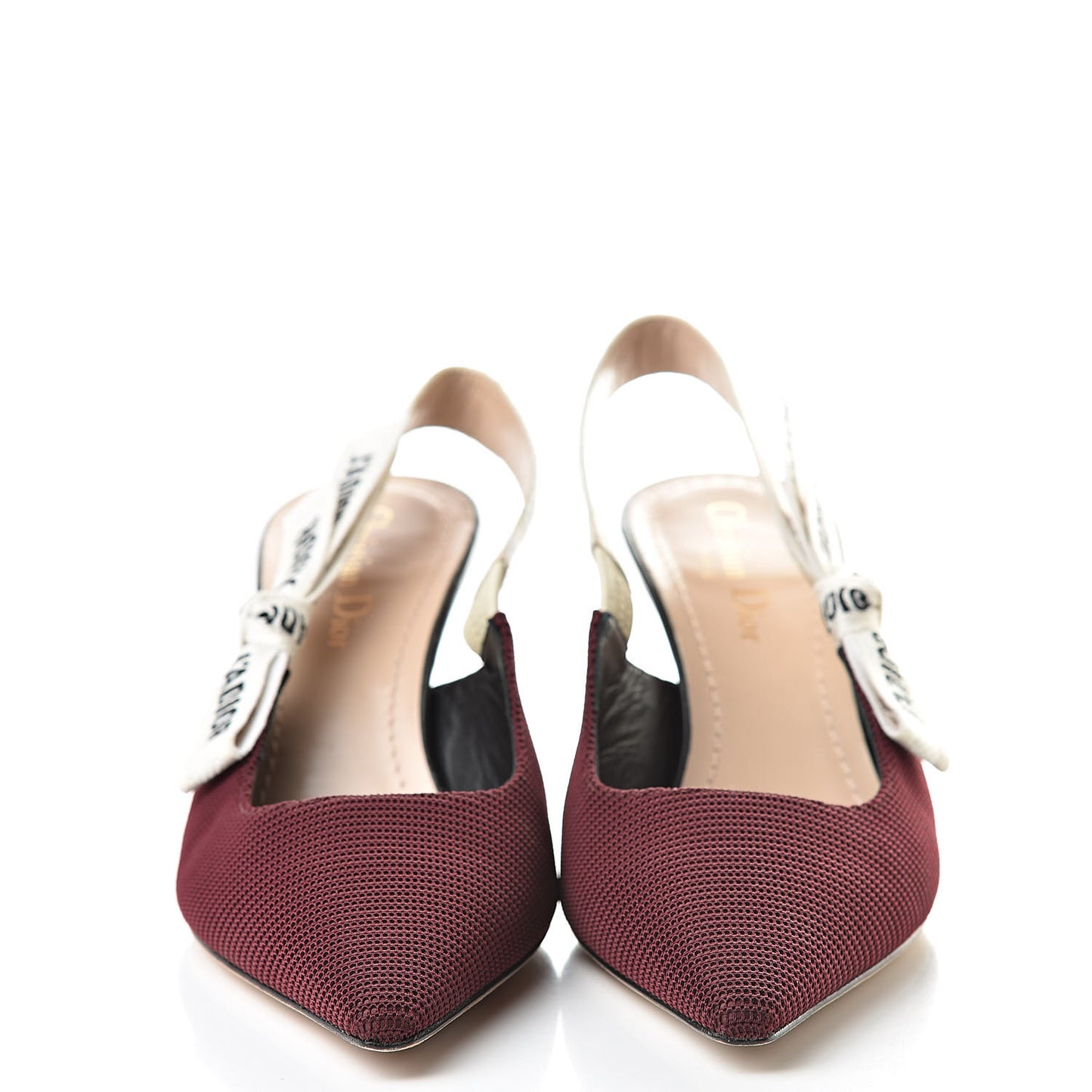 Technical Canvas Ribbon J Adior Slingback 65mm Pumps 37 Rouge Black