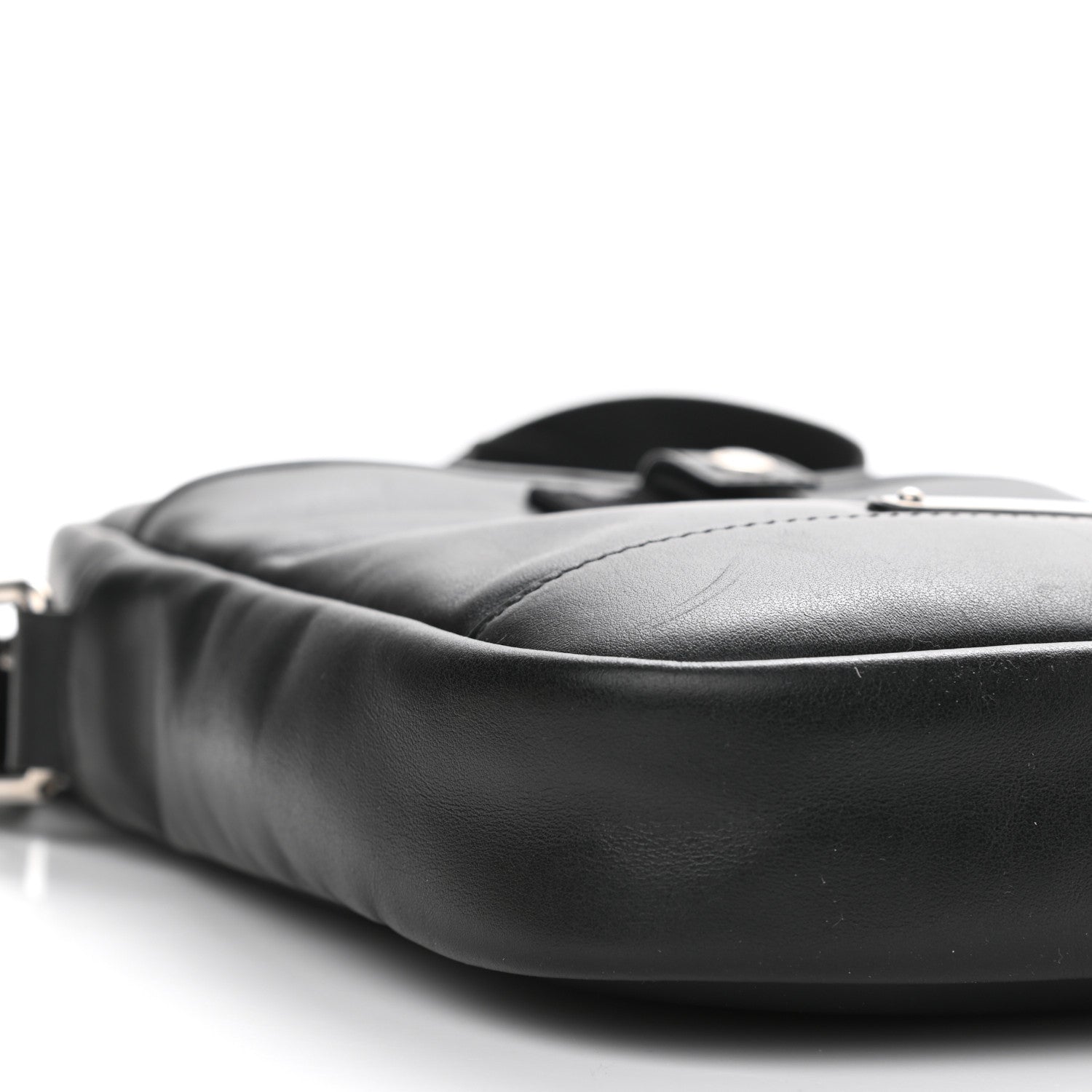 Saint Laurent Calfskin Rivington Race Pouch Black 8 of 10