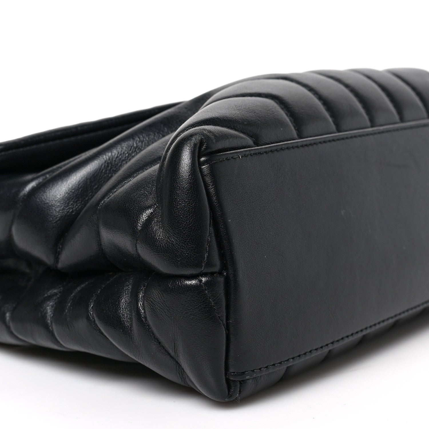 Saint Laurent Calfskin Y Quilted Monogram Small Loulou Chain Satchel Black 7 of 8