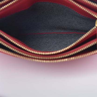Celine Lambskin Small Trio Crossbody Bag Red 6 of 12
