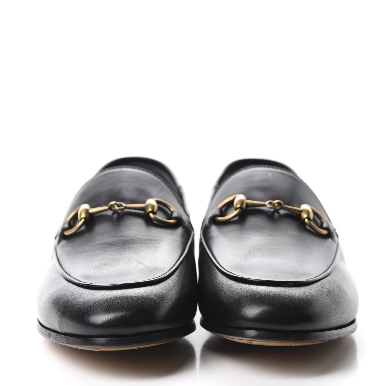 Gucci Lambskin Womens Brixton Horsebit Loafers 35.5 Black 2 of 10