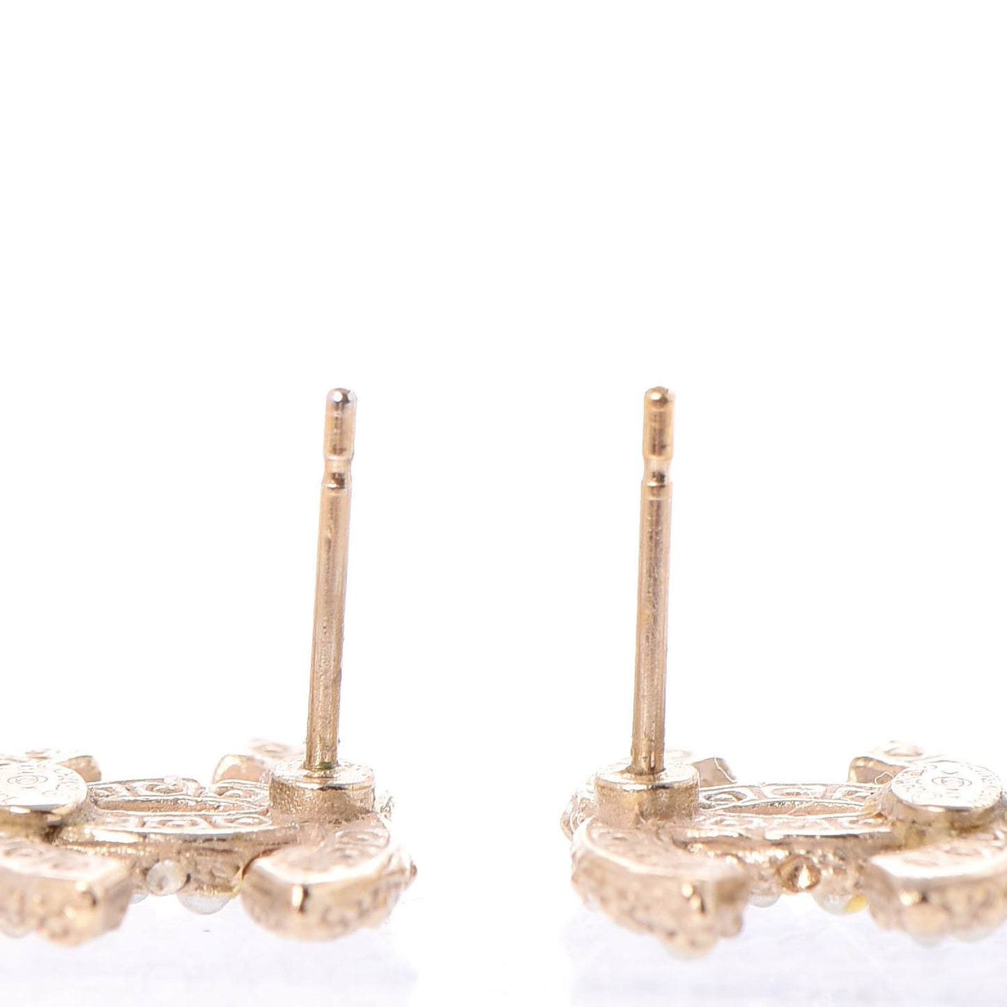 Pearl CC Drop Earrings Gold