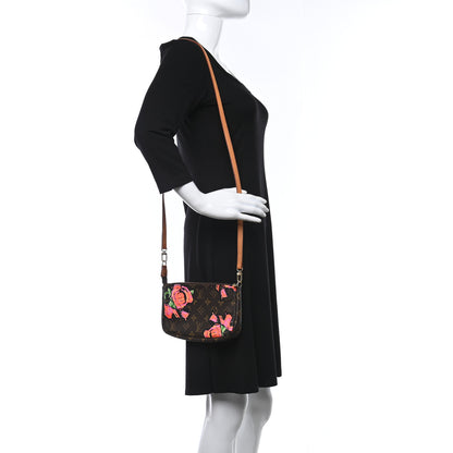 Louis Vuitton Monogram Roses Pochette Accessories Long Strap 2 of 13