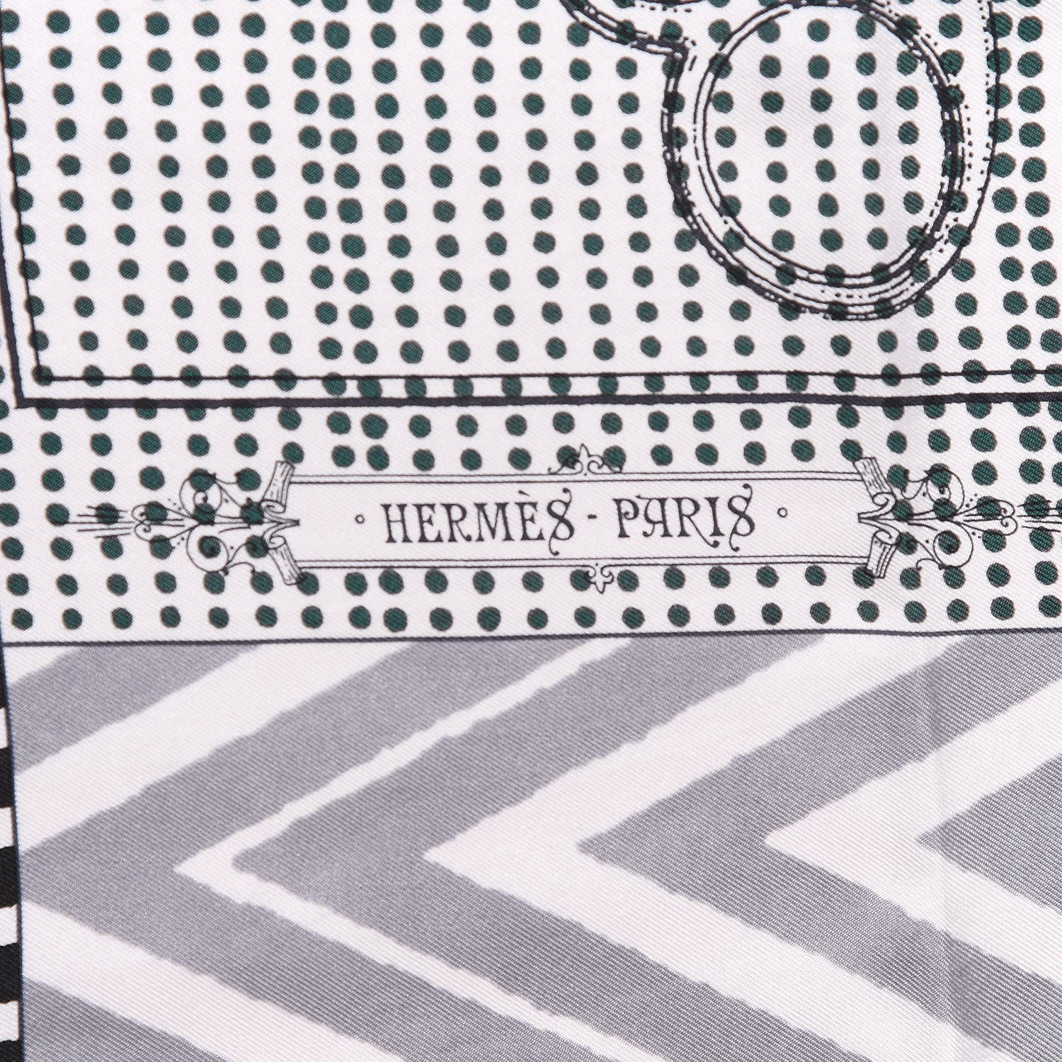 Hermes Silk Manufacture de Boucleries Scarf 90 Blanc Rose Indien Gris 6 of 8
