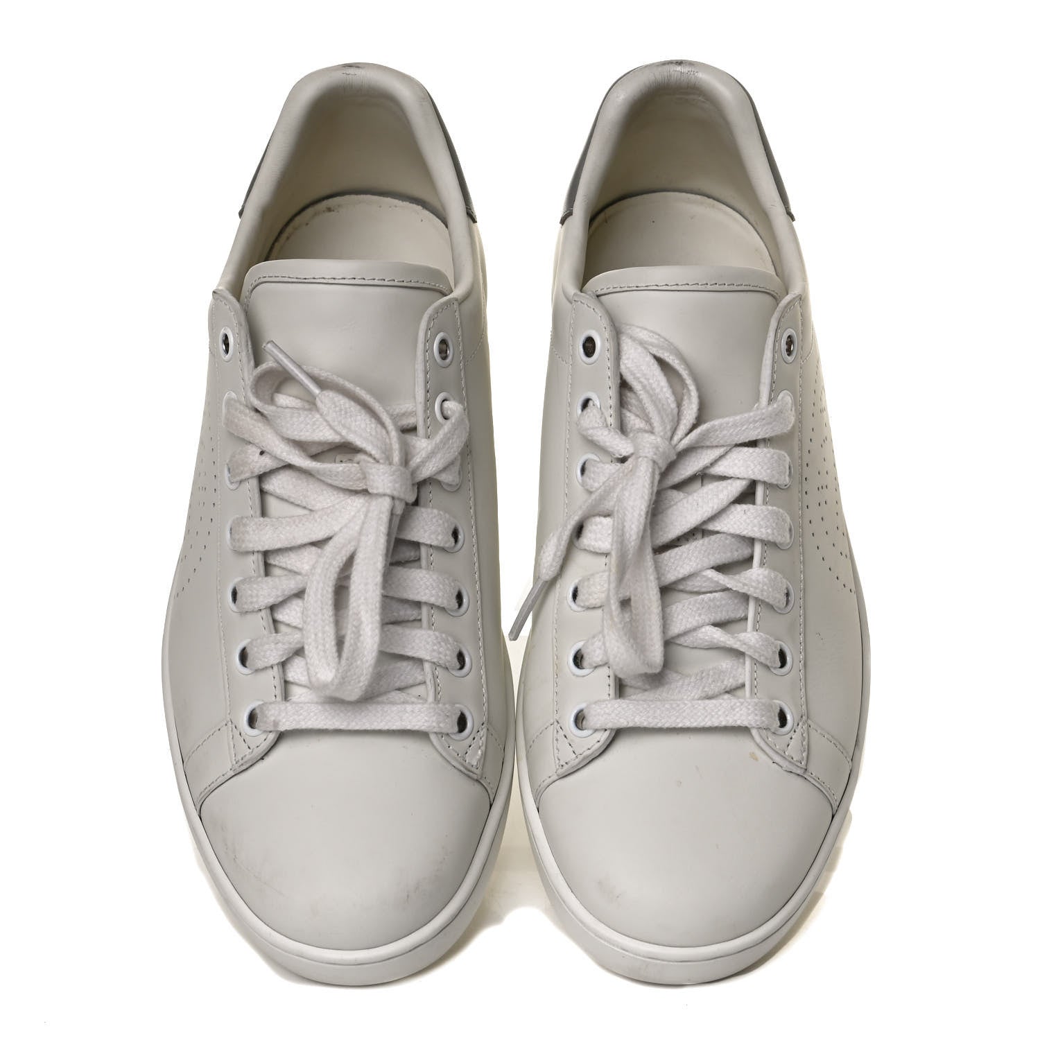 Gucci Calfskin Interlocking G Perforated Womens Ace Sneakers 39 White Grey Sky 5 of 13