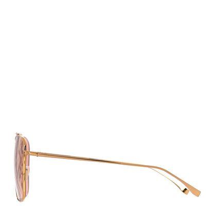 Fendi Metal Fendi Forever Aviator Sunglasses FF0406/G/S Gold 2 of 7